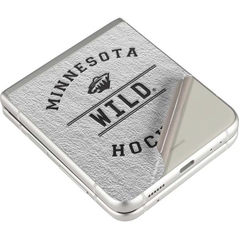 NHL Minnesota Wild Black Text Galaxy Z Flip3 5G Skin