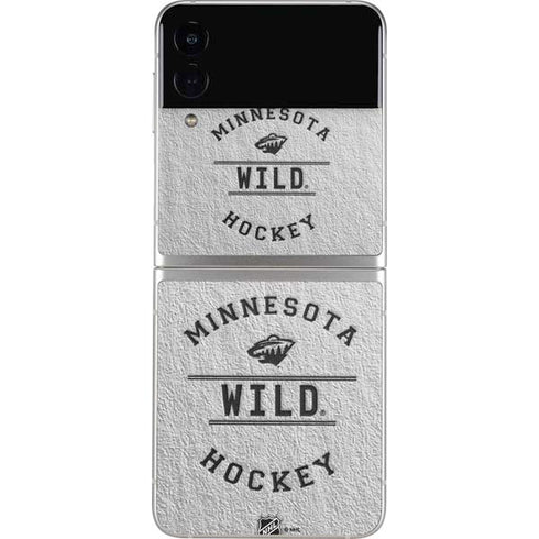 NHL Minnesota Wild Black Text Galaxy Z Flip4 5G Skin