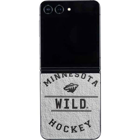 NHL Minnesota Wild Black Text Galaxy Z Flip5 5G Skin