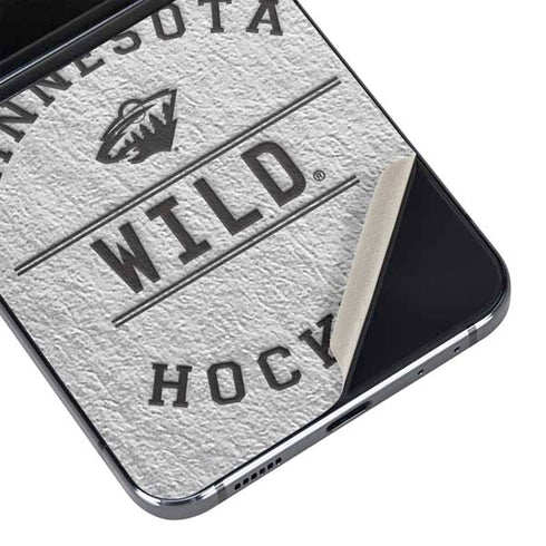 NHL Minnesota Wild Black Text Galaxy Z Flip5 5G Skin