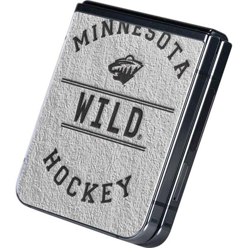NHL Minnesota Wild Black Text Galaxy Z Flip5 5G Skin