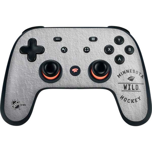 NHL Minnesota Wild Black Text Google Stadia Controller Skin