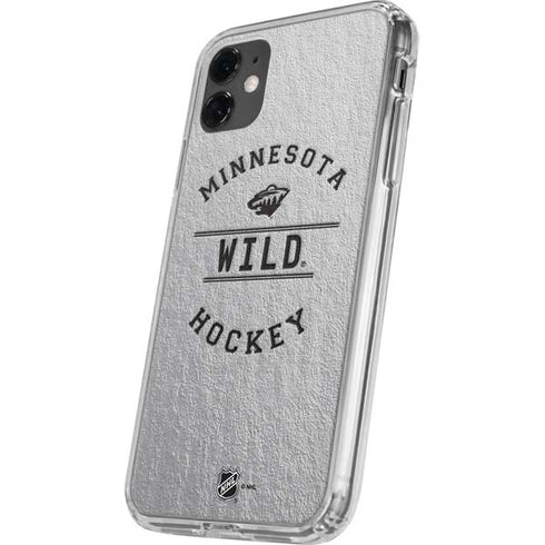 NHL Minnesota Wild Black Text iPhone 11 Clear Case