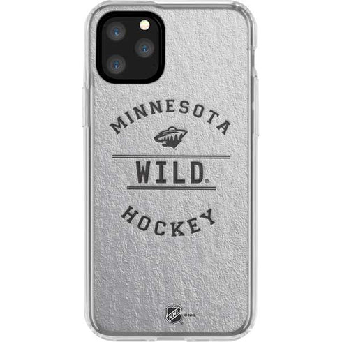 NHL Minnesota Wild Black Text iPhone 11 Pro Clear Case