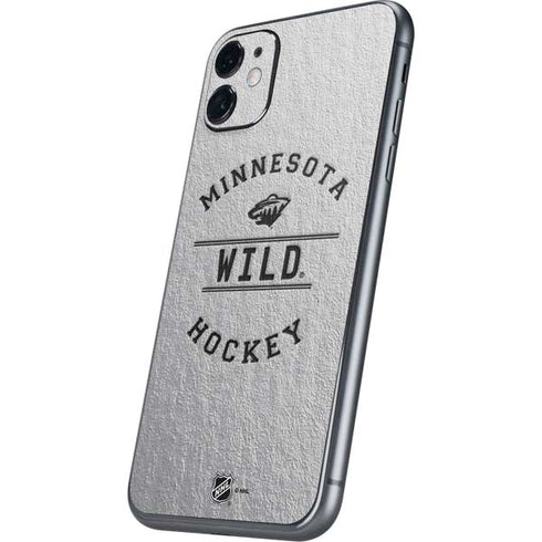 NHL Minnesota Wild Black Text iPhone 11 Skin