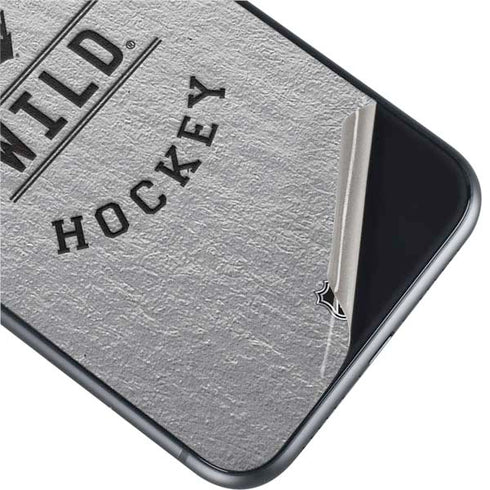 NHL Minnesota Wild Black Text iPhone 11 Skin