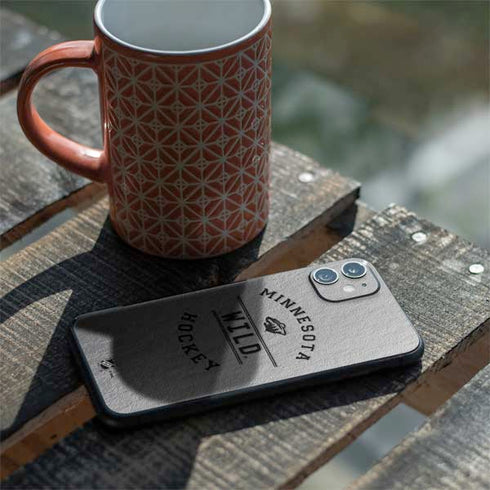NHL Minnesota Wild Black Text iPhone 11 Skin