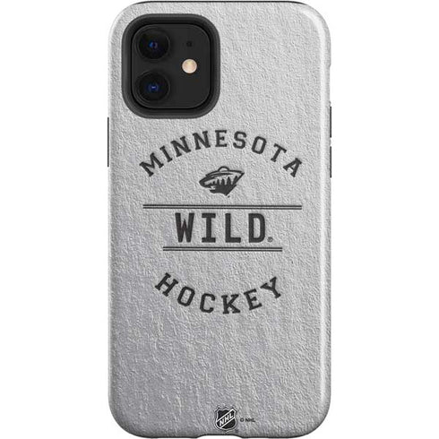 NHL Minnesota Wild Black Text iPhone 12 Impact Case