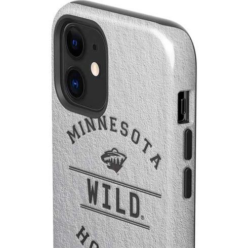 NHL Minnesota Wild Black Text iPhone 12 Impact Case