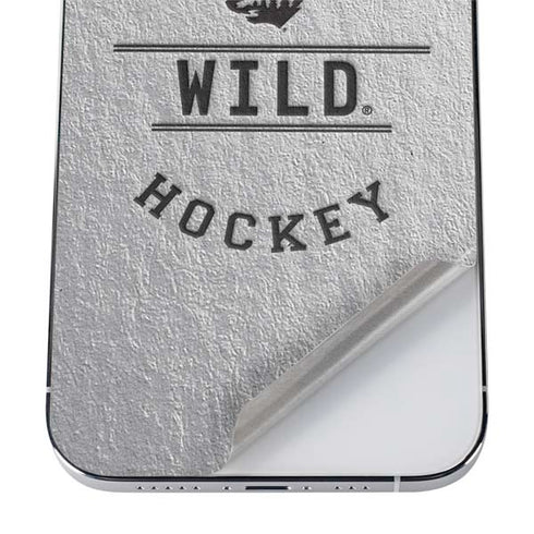 NHL Minnesota Wild Black Text iPhone 12 Pro Skin