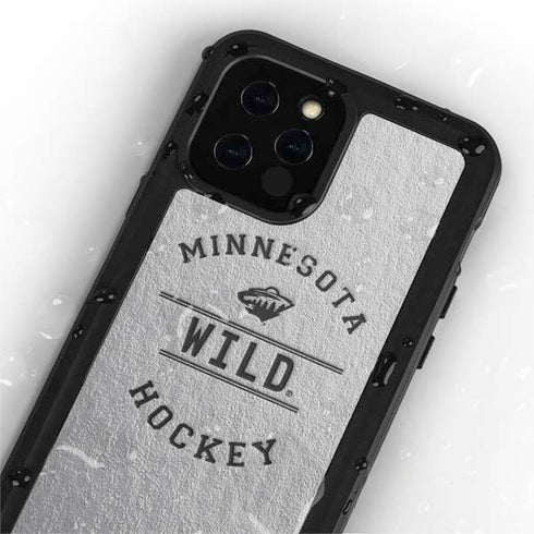 NHL Minnesota Wild Black Text iPhone 12 Pro Waterproof Case