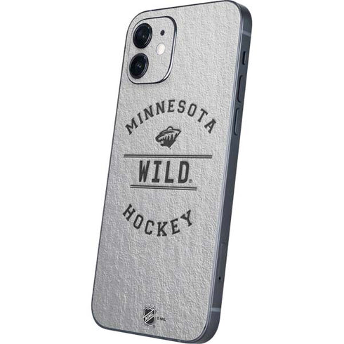 NHL Minnesota Wild Black Text iPhone 12 Skin