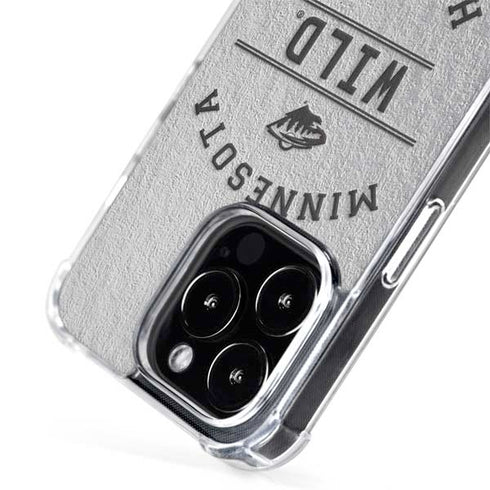NHL Minnesota Wild Black Text iPhone 13 Pro MagSafe Case