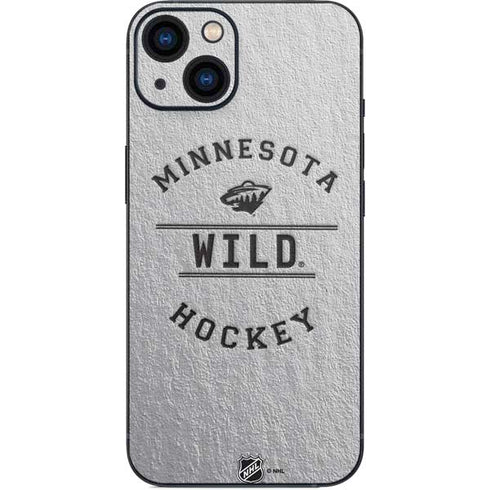 NHL Minnesota Wild Black Text iPhone 13 Skin