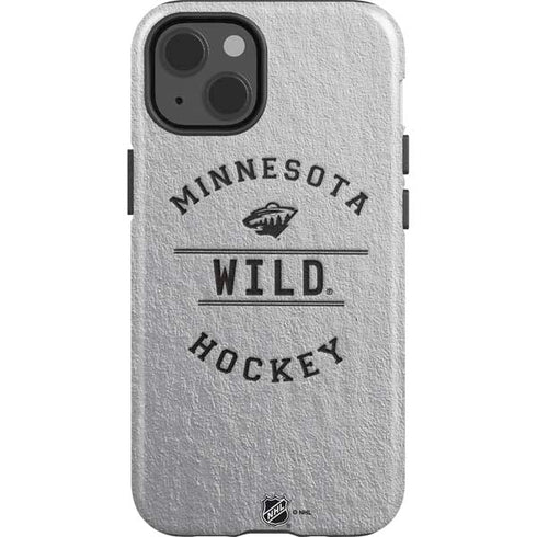 NHL Minnesota Wild Black Text iPhone 15 Impact Case