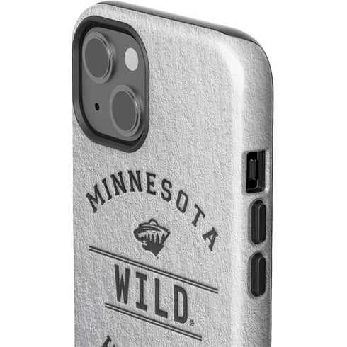 NHL Minnesota Wild Black Text iPhone 15 Impact Case