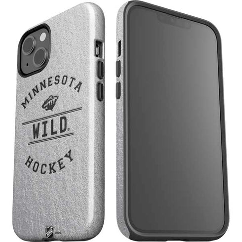 NHL Minnesota Wild Black Text iPhone 15 Impact Case