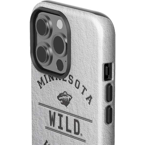 NHL Minnesota Wild Black Text iPhone 15 Pro Impact Case