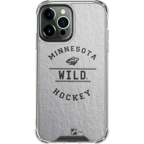 NHL Minnesota Wild Black Text iPhone 15 Pro Max Clear Case
