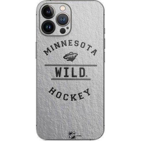 NHL Minnesota Wild Black Text iPhone 14 Pro Max Skin