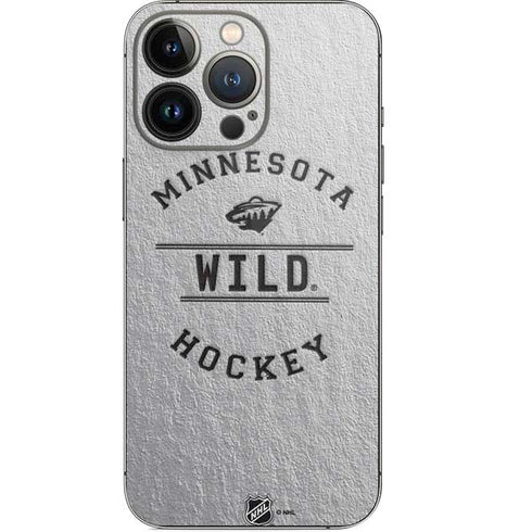 NHL Minnesota Wild Black Text iPhone 14 Pro Skin