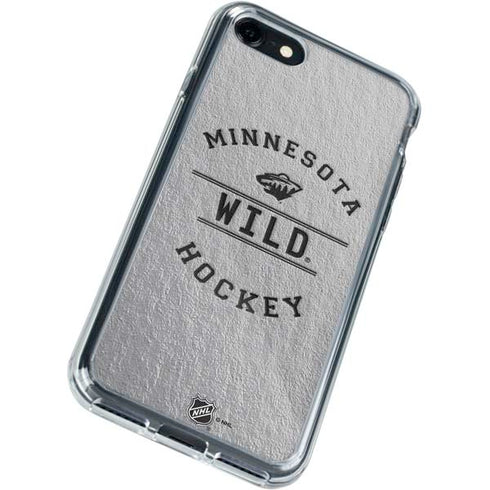 NHL Minnesota Wild Black Text iPhone SE (2nd & 3rd Gen) Clear Case