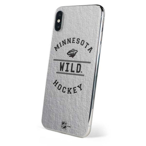NHL Minnesota Wild Black Text iPhone XS Max Skin