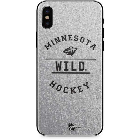 NHL Minnesota Wild Black Text iPhone XS Skin