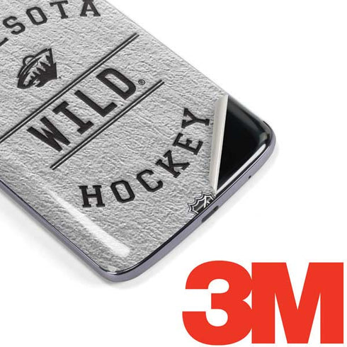 NHL Minnesota Wild Black Text Moto E5 Plus Skin
