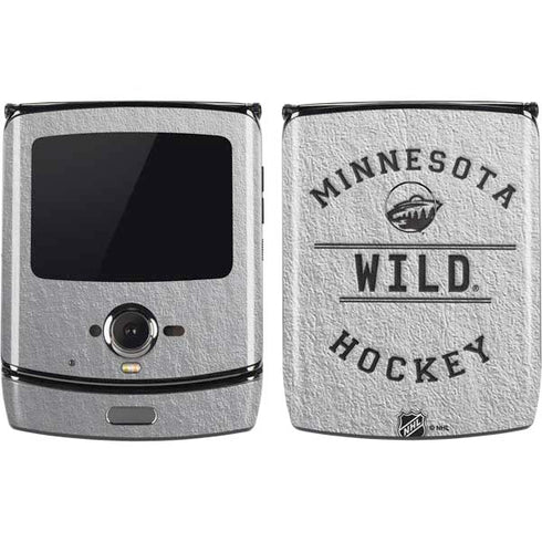 NHL Minnesota Wild Black Text Motorola RAZR Skin