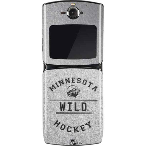 NHL Minnesota Wild Black Text Motorola RAZR Skin