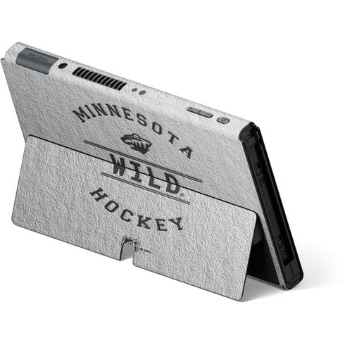 NHL Minnesota Wild Black Text Nintendo Switch OLED (2021) Skin