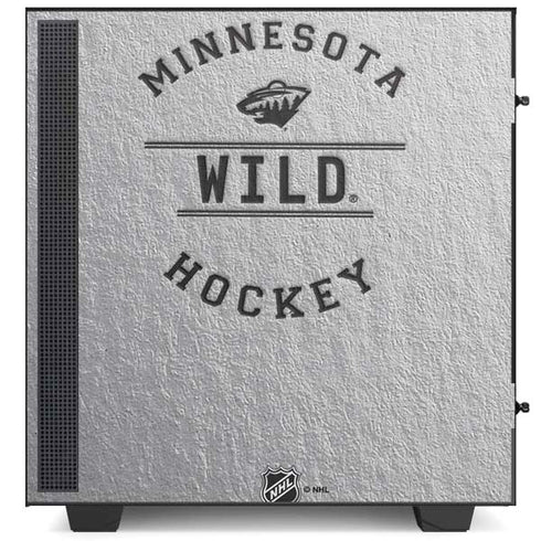 NHL Minnesota Wild Black Text NZXT H510 Compact ATX Mid-Tower Case Skin