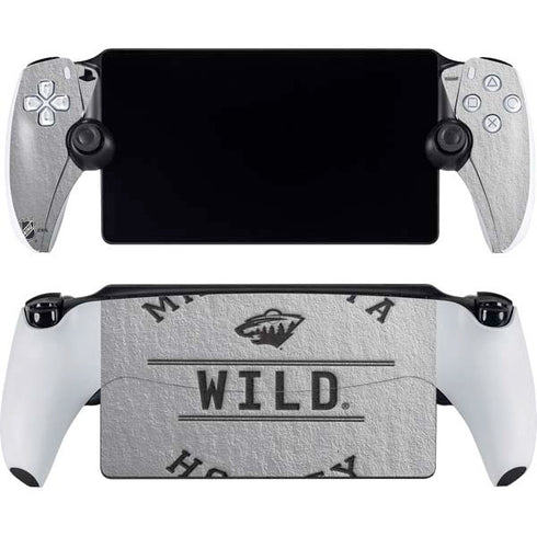 NHL Minnesota Wild Black Text PlayStation Portal Remote Player Skin
