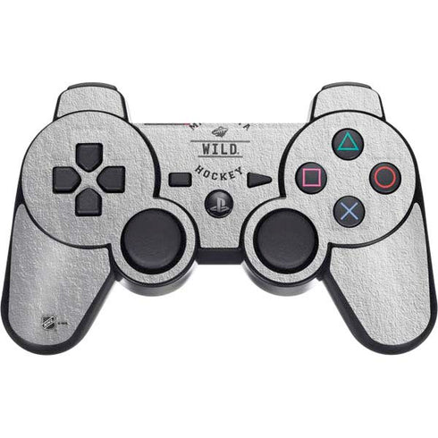 NHL Minnesota Wild Black Text PS3 Dual Shock wireless controller Skin