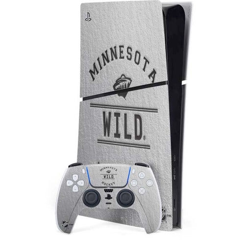 NHL Minnesota Wild Black Text PS5 Slim Digital Edition Bundle Skin