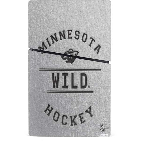 NHL Minnesota Wild Black Text PS5 Slim Digital Edition Console Skin