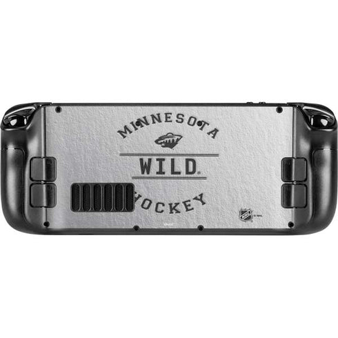 NHL Minnesota Wild Black Text Steam Deck Handheld Gaming Computer Skin