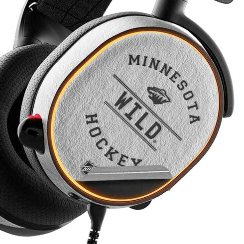 NHL Minnesota Wild Black Text SteelSeries Arctis 5 Skin