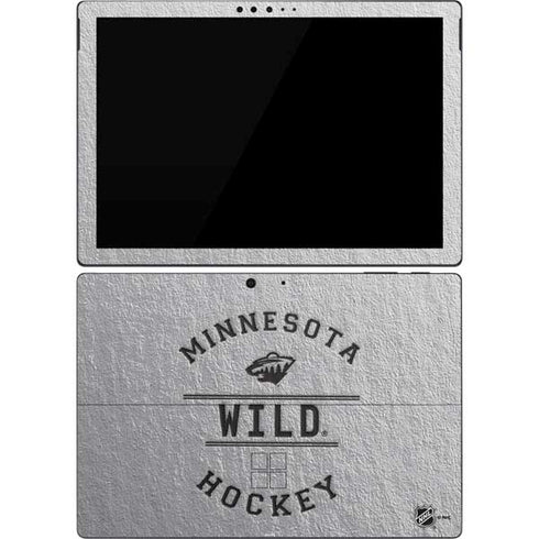 NHL Minnesota Wild Black Text Surface Pro 7 Skin
