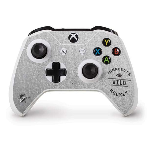 NHL Minnesota Wild Black Text Xbox One S Controller Skin