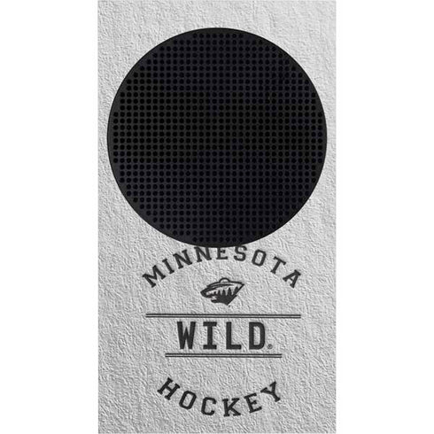 NHL Minnesota Wild Black Text Xbox Series S Console Skin