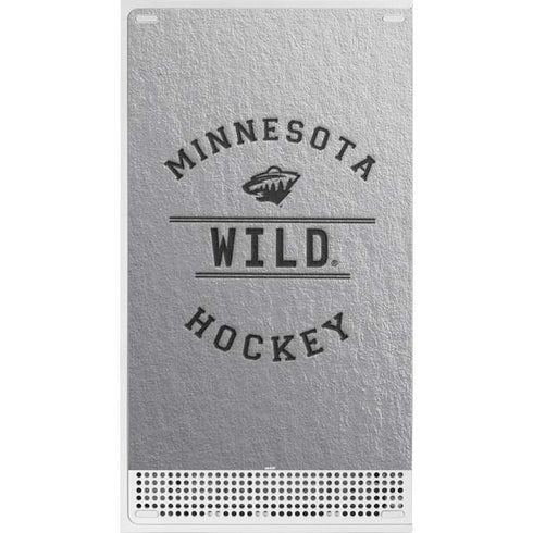 NHL Minnesota Wild Black Text Xbox Series S Console Skin