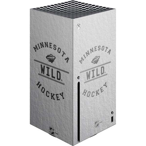 NHL Minnesota Wild Black Text Xbox Series X Console Skin