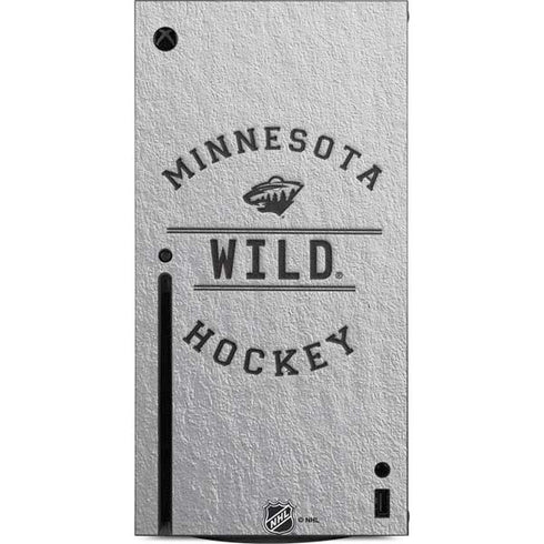 NHL Minnesota Wild Black Text Xbox Series X Console Skin