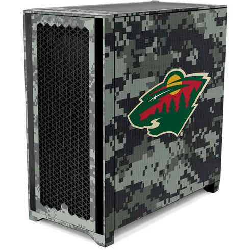 NHL Minnesota Wild Camo Corsair 4000D Tempered Glass Mid-Tower ATX Case Skin