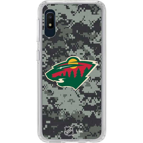 NHL Minnesota Wild Camo Galaxy A10e Clear Case