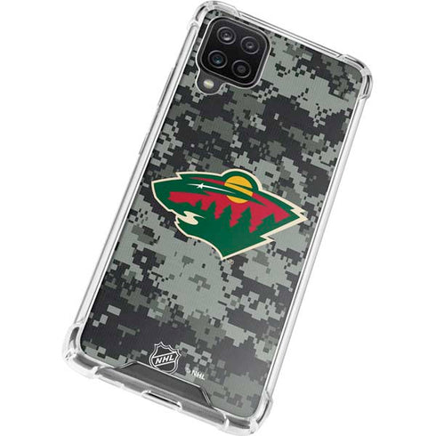 NHL Minnesota Wild Camo Galaxy A12 Clear Case