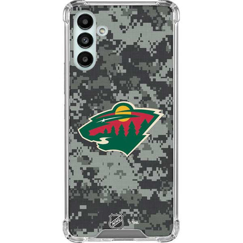 NHL Minnesota Wild Camo Galaxy A13 5G Clear Case