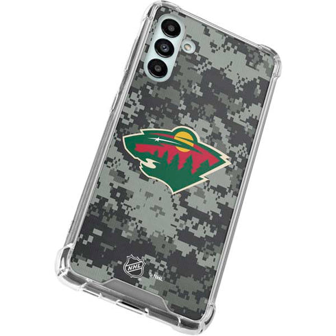 NHL Minnesota Wild Camo Galaxy A13 5G Clear Case